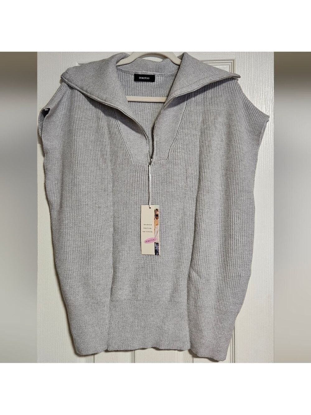 Cozy Coastal Women's Gray Cowl Neck Sweater Size 2XL - Picture 2 of 5